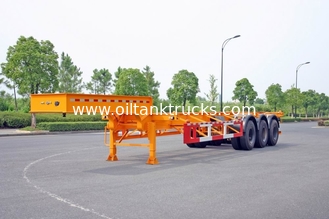 Gooseneck 40ft Container Trailer Chassis , ISO Tank Containers Semi Trailer