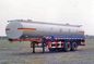 2 Axles Oil Tank Trailer 28600L , Fuel Tanker Semi Trailer 28.6CBM 10000×2490×3350