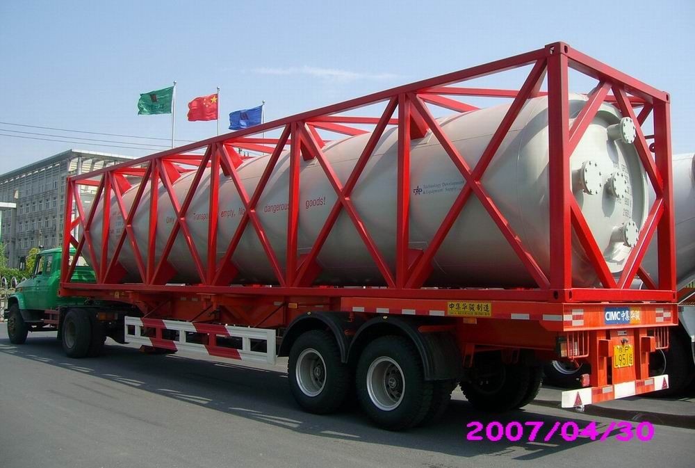 High Strength Stainless Steel 40ft ISO Liquid Tank Container For