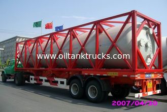 High Strength Stainless Steel 40ft ISO Liquid Tank Container For Chemical Shipping