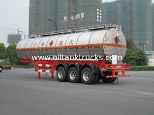 Liquid Tank Truck Semi-Trailer For Transport Diesel 3 Axles 38000L