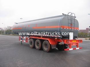 43cbm Liquid Tank Truck Semi-Trailer Anti Seismic For Chemical Industries