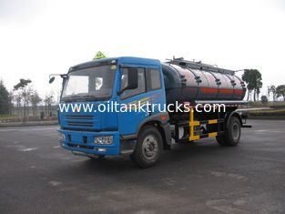 136kw 12000L 4x2 Liquid Tank Truck Storage Isoprene Steel / Aluminum