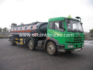 136 KW Green 16cbm 6x2 Chemical Liquid Tank Truck Storage Oil 150 - 250hp