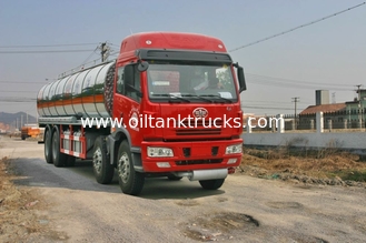 8x4 24700L FAW Liquid Tank Truck / Diesel Fuel Delivery Trucks 25m3