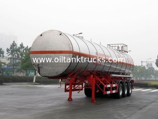 Stainless Steel Gas Tanker Truck Trailer For 39500L Propylene Oxide delivery