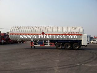 Double Layered Gas Tank Truck 56000L 3x13T FUWA Alxe Cryogenic LNG Tank