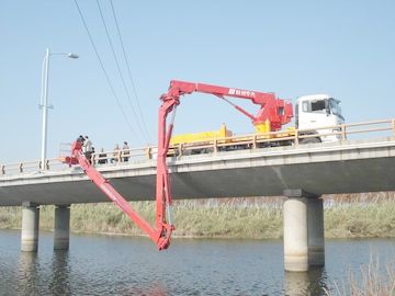 6x4 Bucket Type Bridge Inspection Equipment 16M DongFeng , Folding Platform