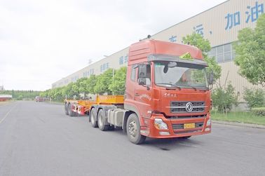 Two Axles Steel Container Trailer Chassis / 20 , 30 , 40 Foot Gooseneck Trailers