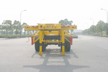 Steel 20ft Skeletal Or Flatbed Tank Container Trailer Chassis / Semi Trailer