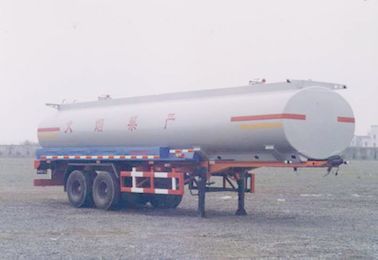 2 Axles Oil Tank Trailer 28600L , Fuel Tanker Semi Trailer 28.6CBM 10000×2490×3350