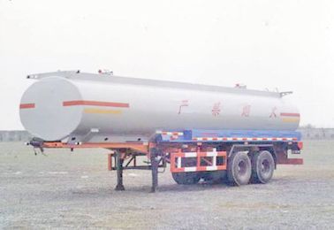 2 Axles Oil Tank Trailer 28600L , Fuel Tanker Semi Trailer 28.6CBM 10000×2490×3350