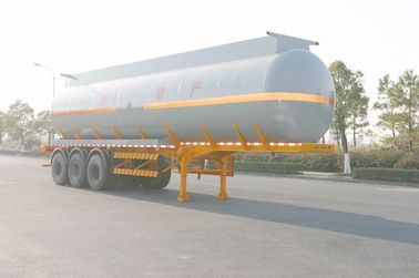 Chemical Liquid Tank Truck Semi Trailer With 3 Bpw Axle , Steel Aluminum