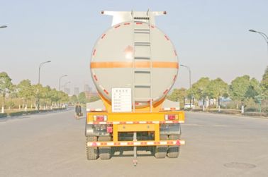 Chemical Liquid Tank Truck Semi Trailer With 3 Bpw Axle , Steel Aluminum