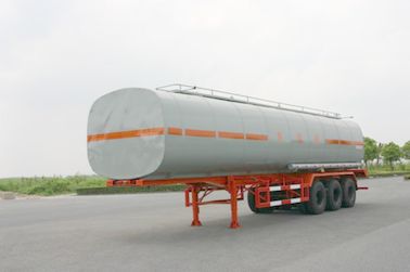 45500L SUS Liquid Tank Truck For Chemical Fluid Delivery 3 Axles