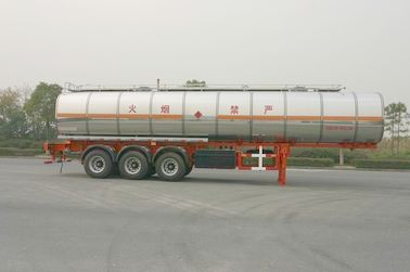 40800L 3x13T Fuwa Axle Insulated Liquid Oil Tank Trailer Truck for Chemical Delivery