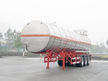 Stainless Steel Gas Tanker Truck Trailer For 39500L Propylene Oxide delivery