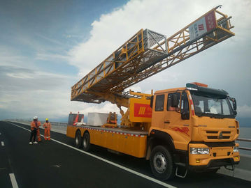 22 M Under Bridge Inspection Platform In Yellow Color , Under Bridge Work Platform