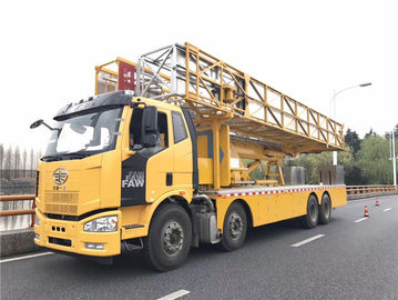 22 M Under Bridge Inspection Platform In Yellow Color , Under Bridge Work Platform