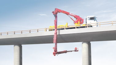 Low Oil Consumption 16m Under Bridge Access Platforms / Bridge Snooper Truck Dongfeng 6×4